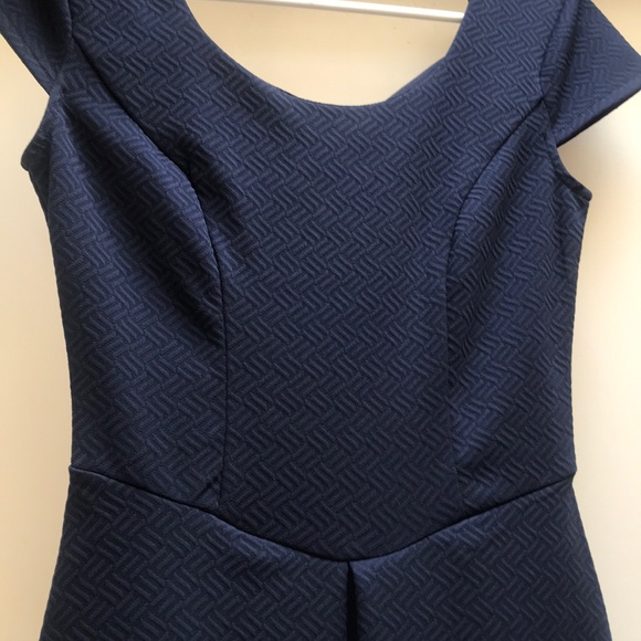 B Darlin navy cross back dress - Picture 3 of 5